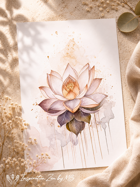 Toile imprimée Lotus Épanoui