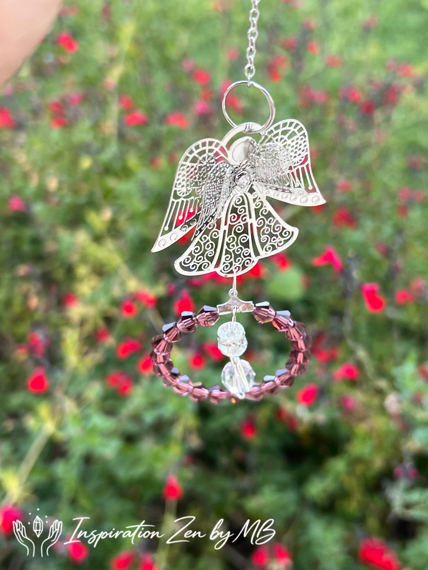 Attrape-Soleil Ange Cristal Prune