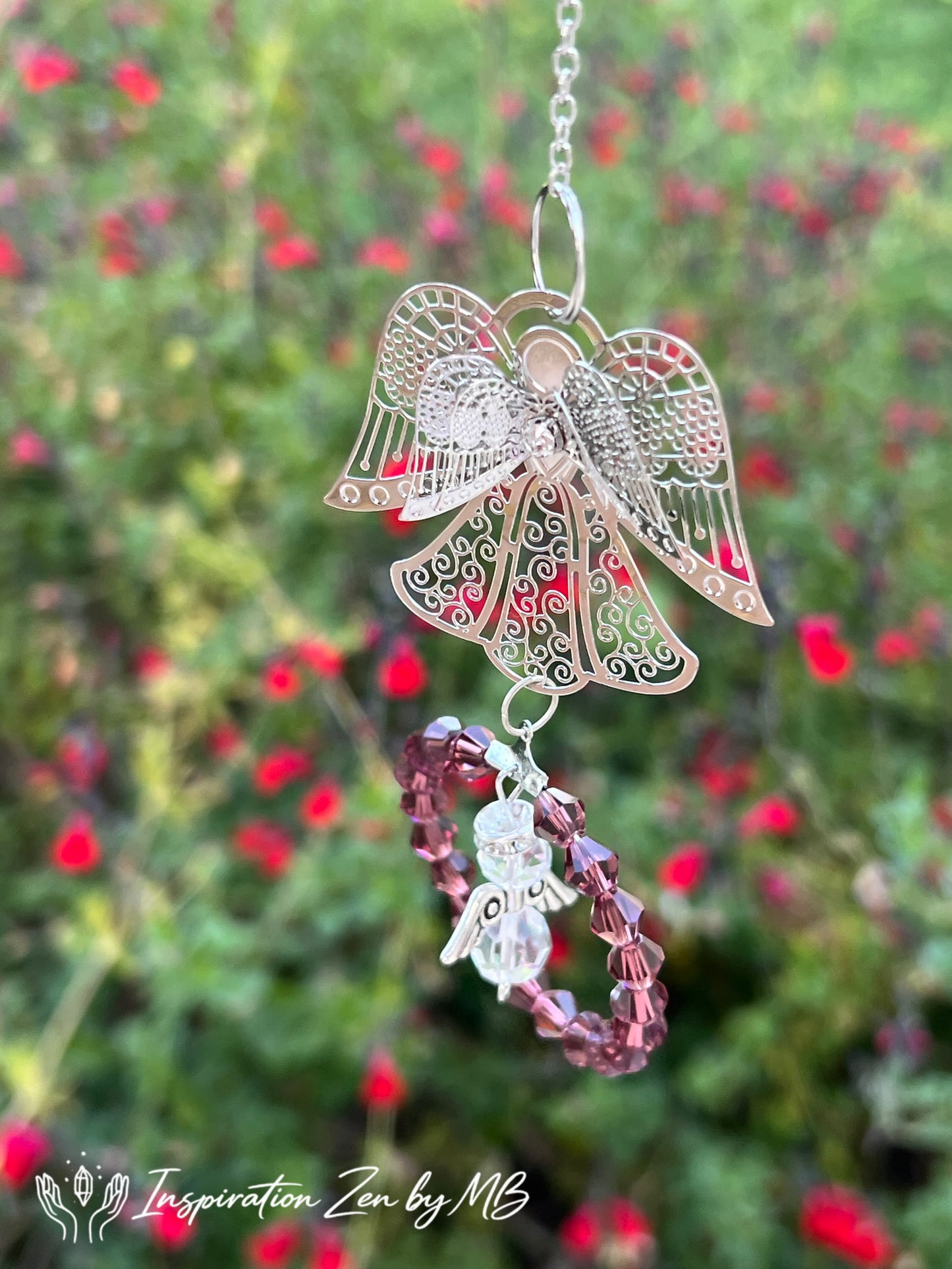 Attrape-Soleil Ange Cristal Prune